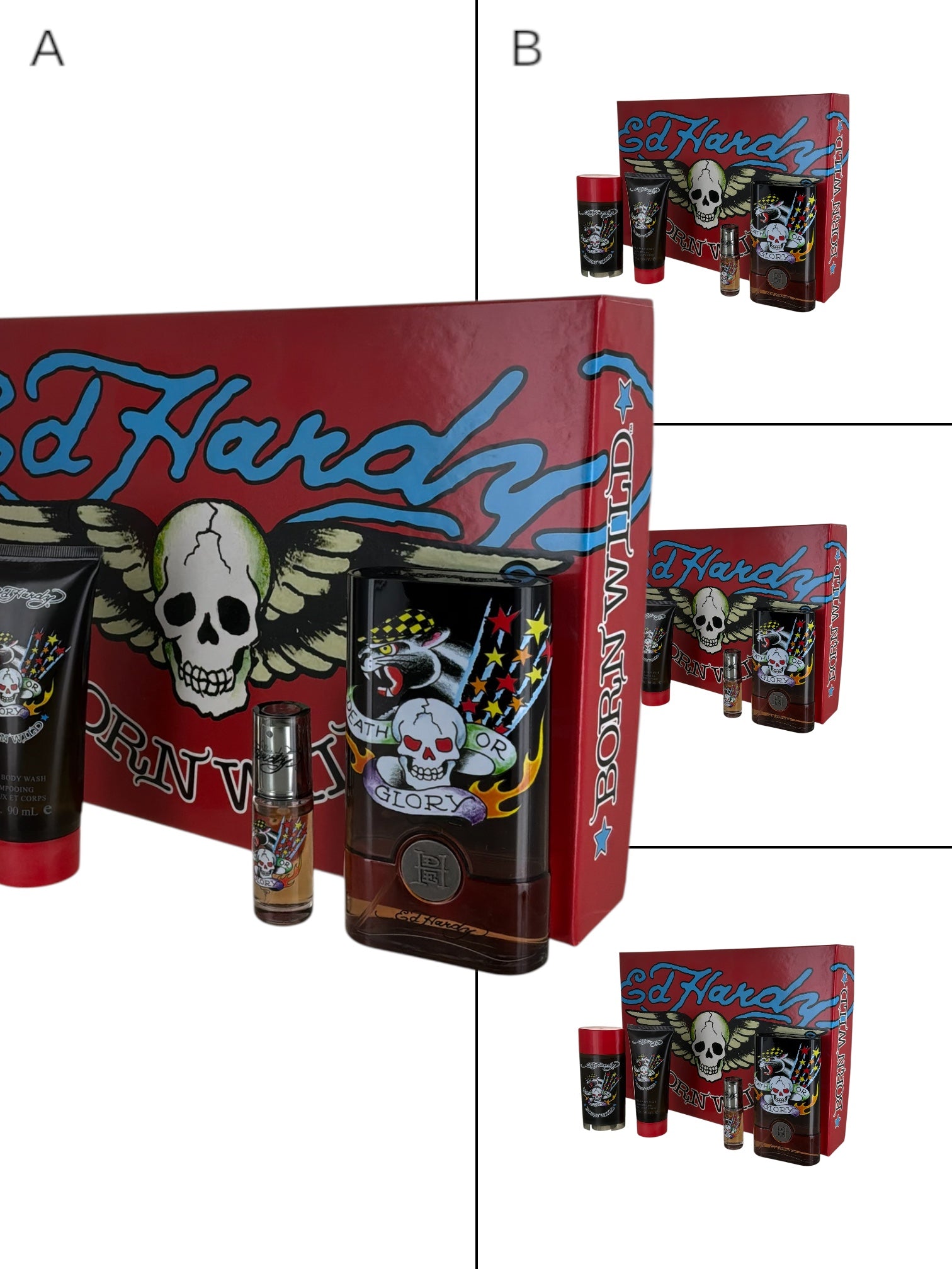 ED HARDY BORN WILD GIFT SET BY CHRISTIAN AUDIGIER FOR MEN
