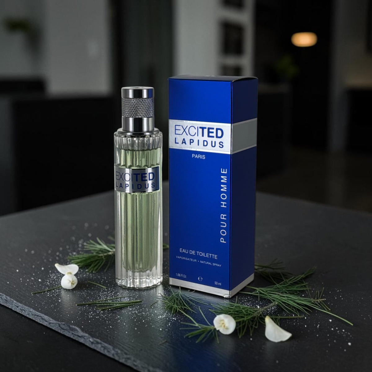 "Excited cologne by Ted Lapidus, fresh energizing fragrance with patchouli"