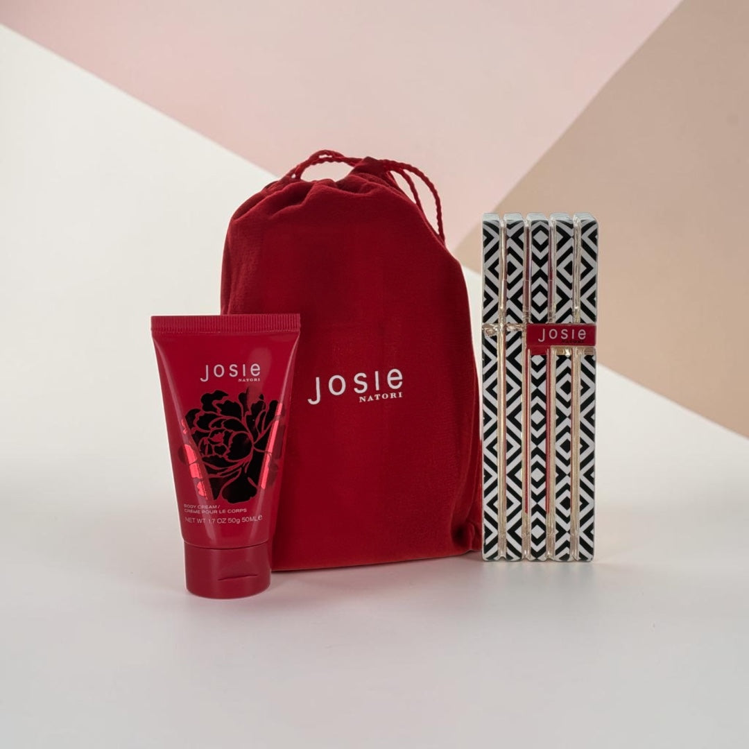 "Natori Josie women's perfume box and bottle packaging, luxury at a fraction of the price"