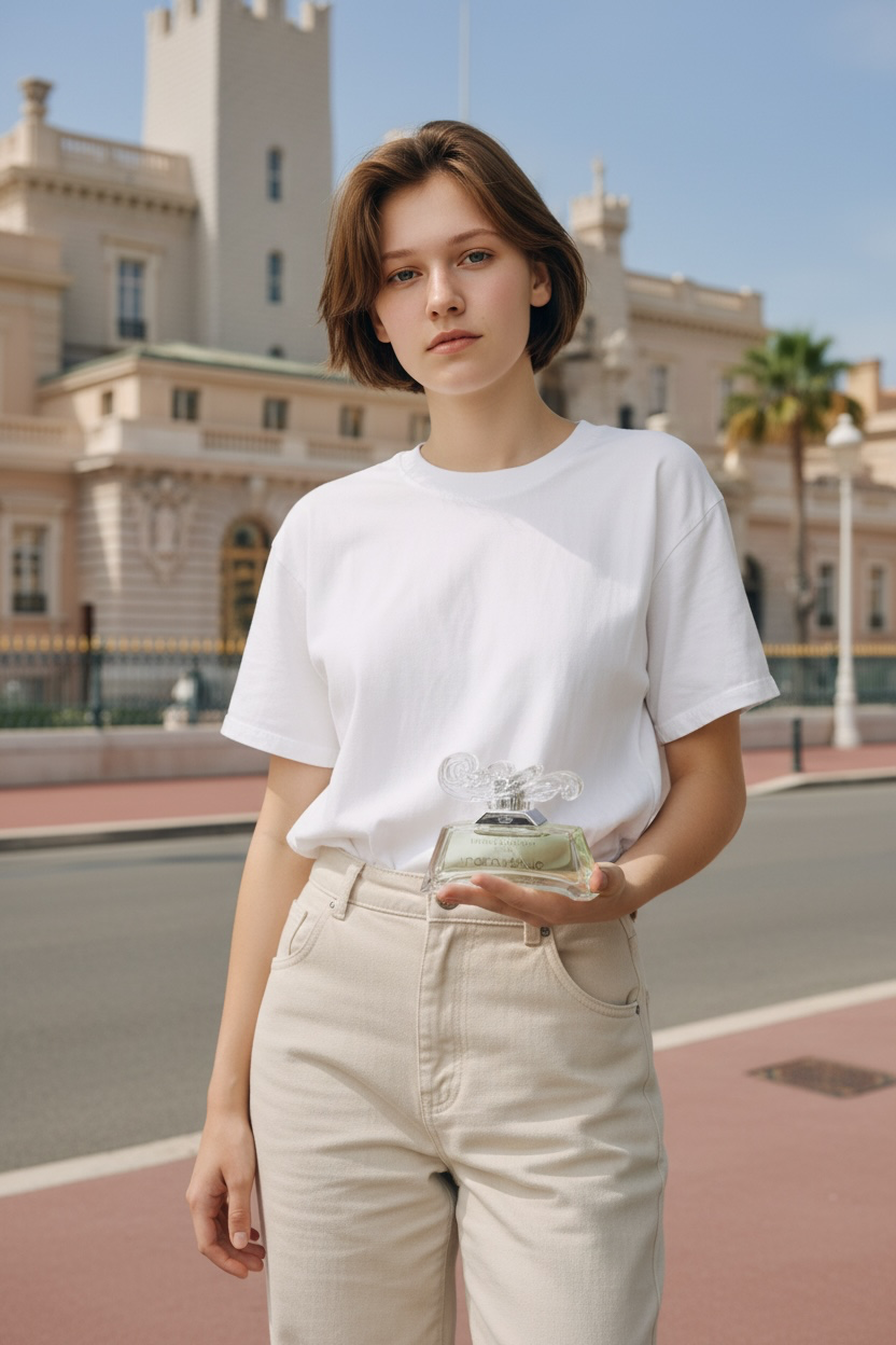 "Marina Blue perfume, fresh aquatic fragrance with freesia and violet"