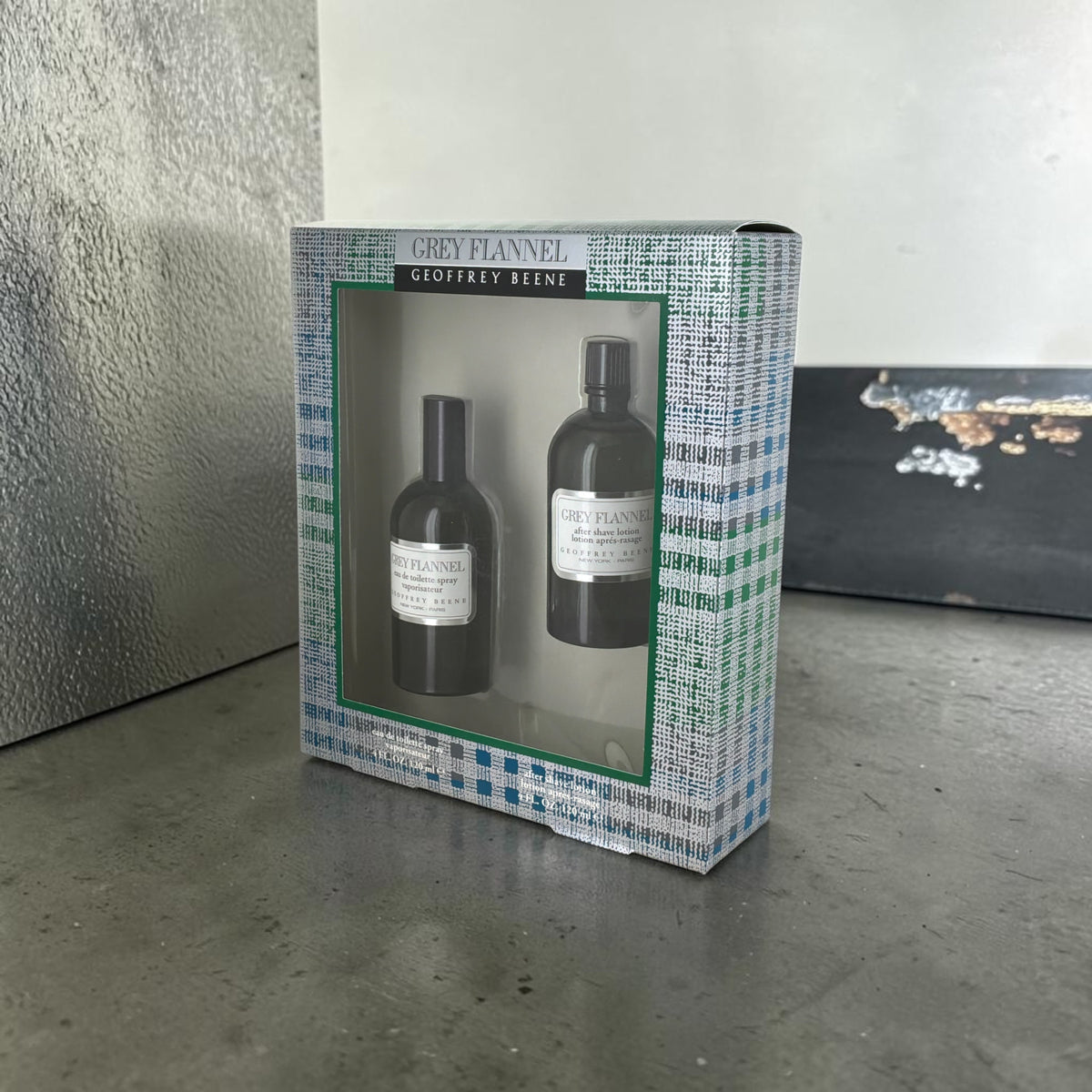 "Grey Flannel cologne, classic 1975 groundbreaking floral fragrance for men"