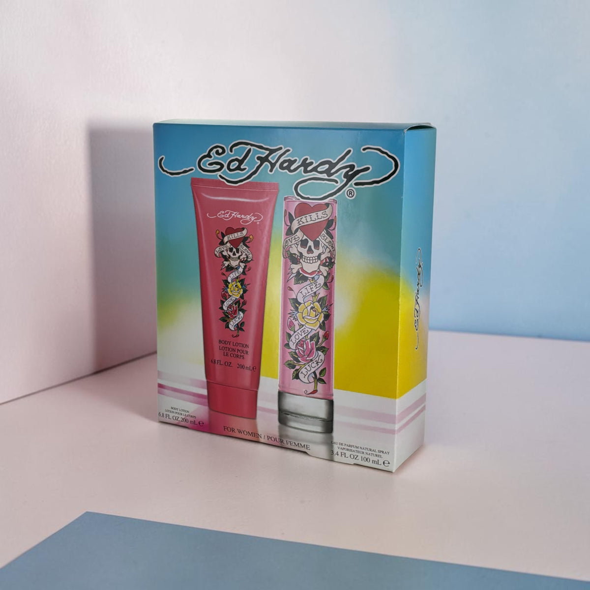 "Christian Audigier Ed Hardy 3.4 oz eau de parfum bottle for women"