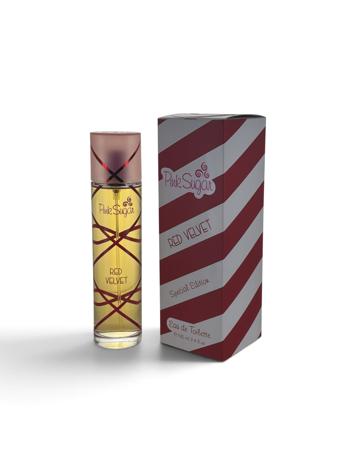 "Pink Sugar Red Velvet by Aquolina for women, gourmand perfume with strawberry and vanilla"
