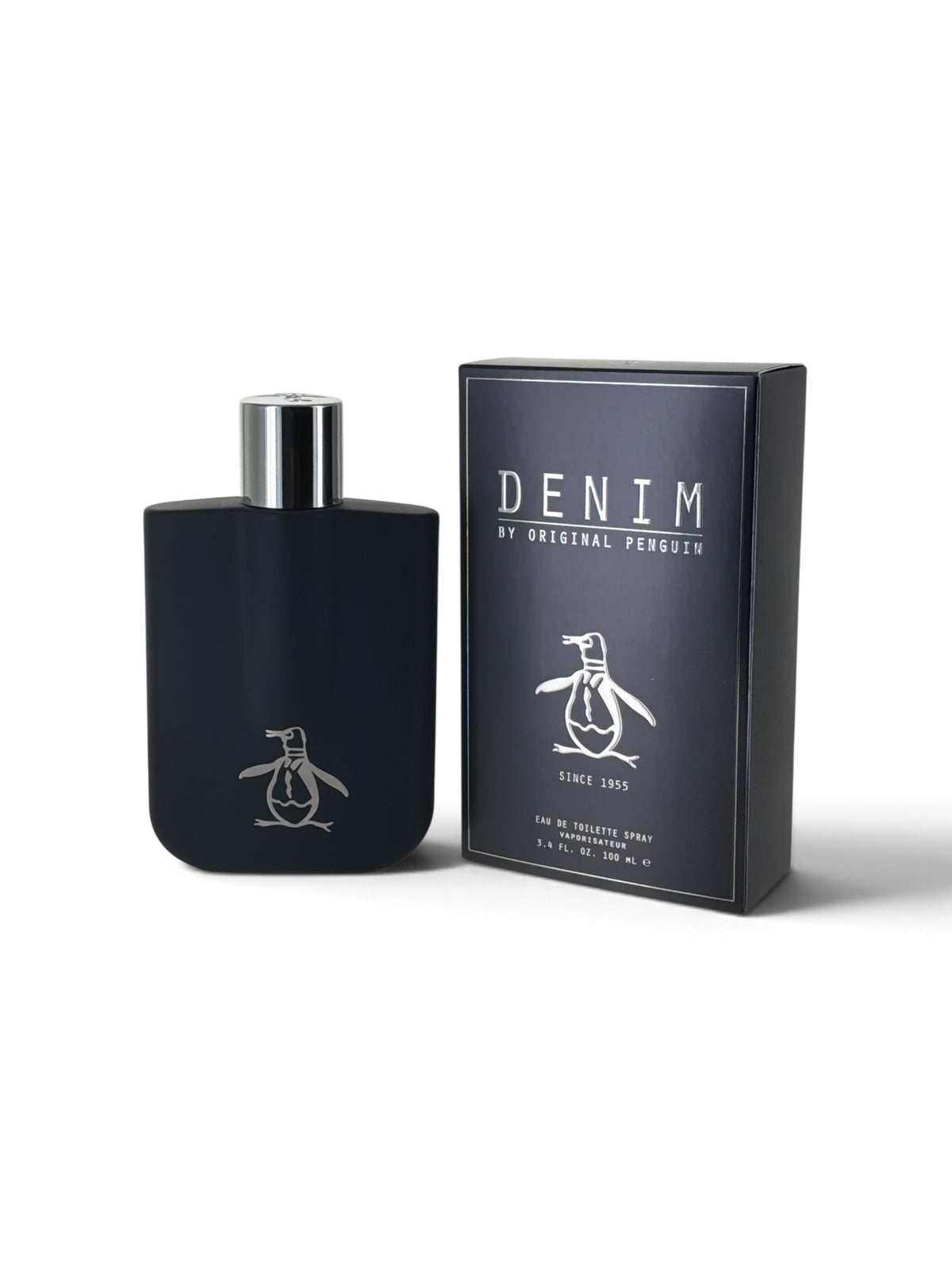 "Denim Original cologne by Penguin for men, 3.4 oz Eau de Toilette spray bottle with box"