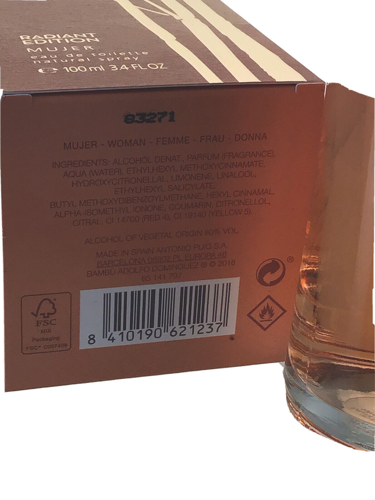 BAMBU RADIANT ADOLFO DOMINGUEZ for Women - Internet Global Market