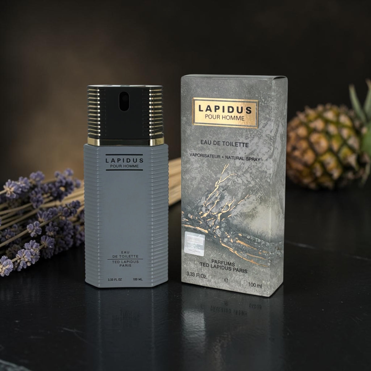 "Ted Lapidus Lapidus Pour Homme men's cologne box and bottle packaging"