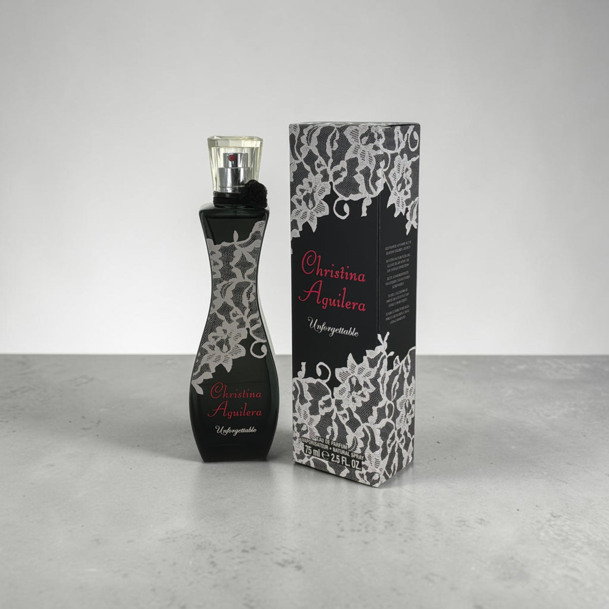 "Christina Aguilera Unforgettable 2.5 oz eau de parfum bottle"