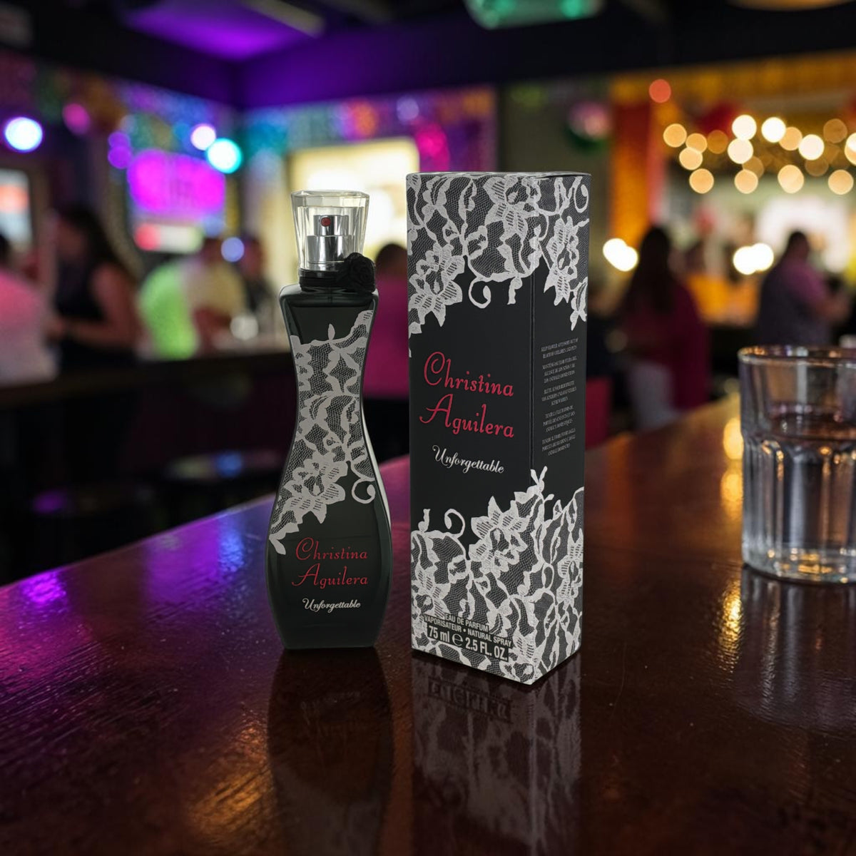 "Unforgettable by Christina Aguilera for women, oriental floral perfume with plum and rose"