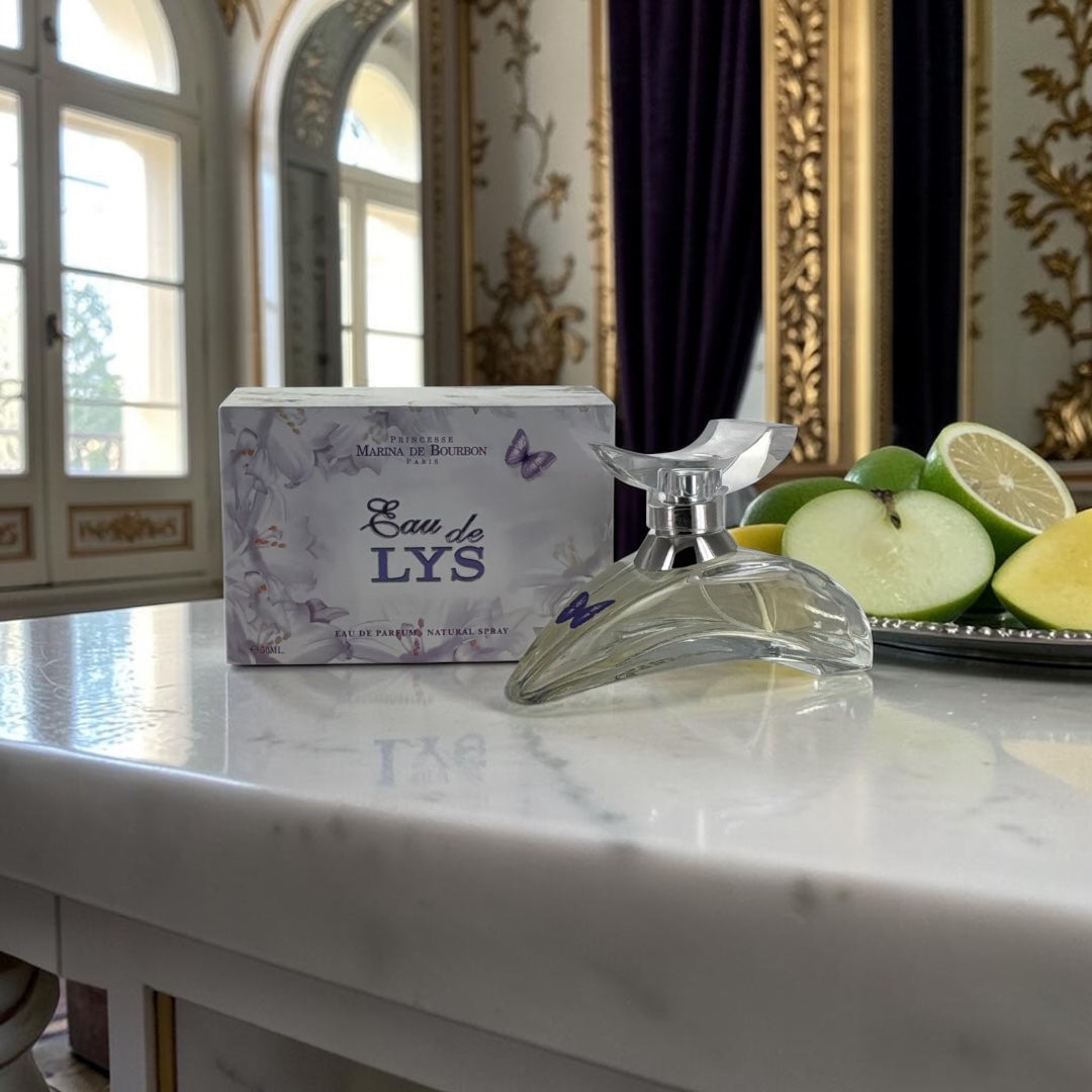 "Eau de Lys Marina de Bourbon rare French perfume, cedar amber notes for women"