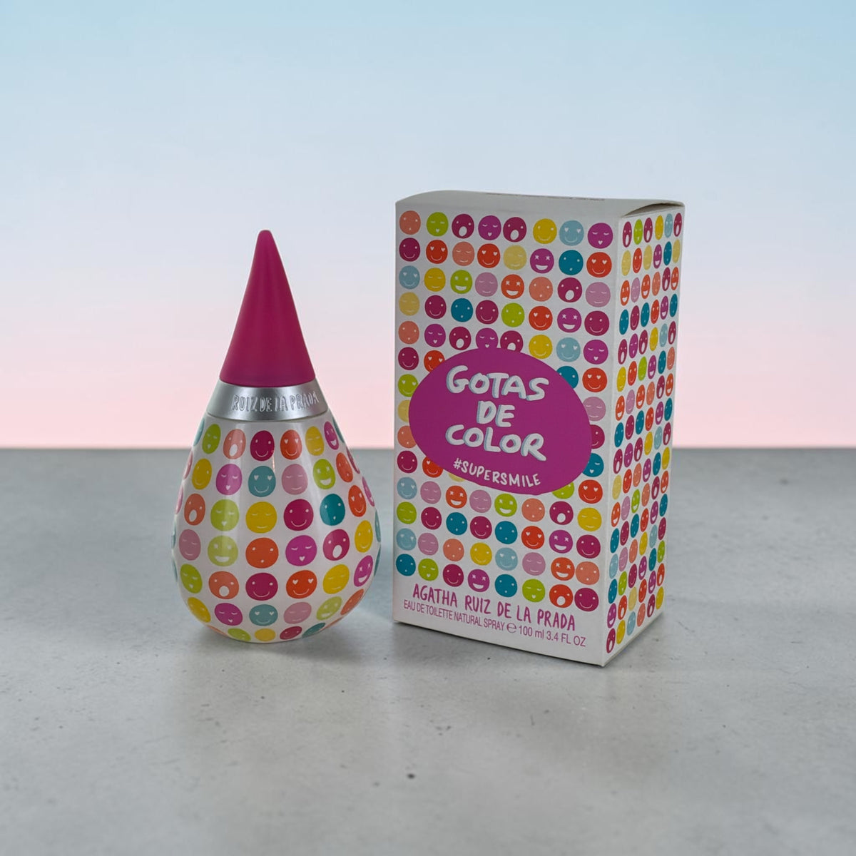 "Gotas de Color Super Smile by Agatha Ruiz de la Prada, citrus floral perfume for women, limited edition"