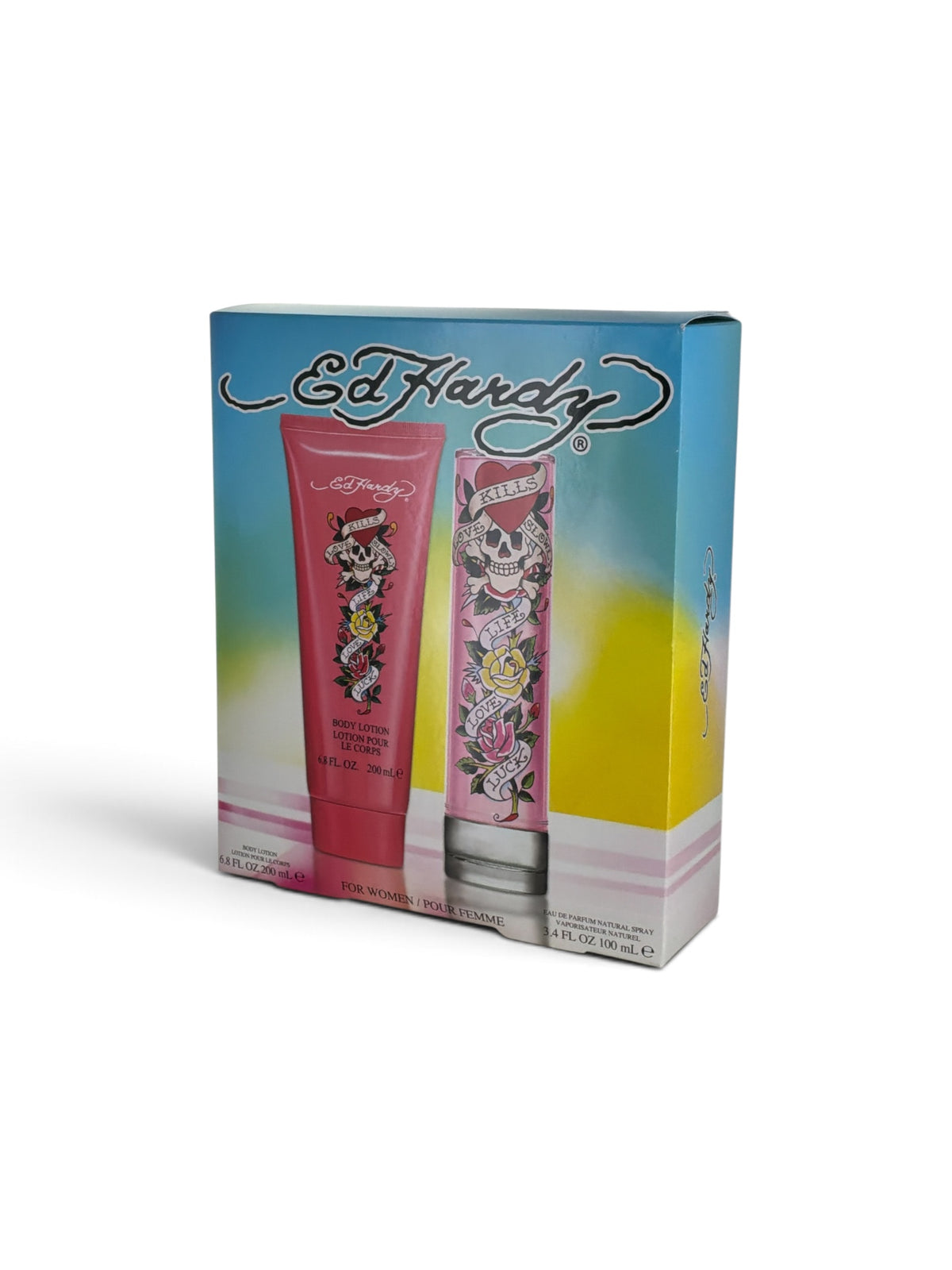 "Ed Hardy Women's EDP by Christian Audigier, floral fruity perfume with mango and strawberry"