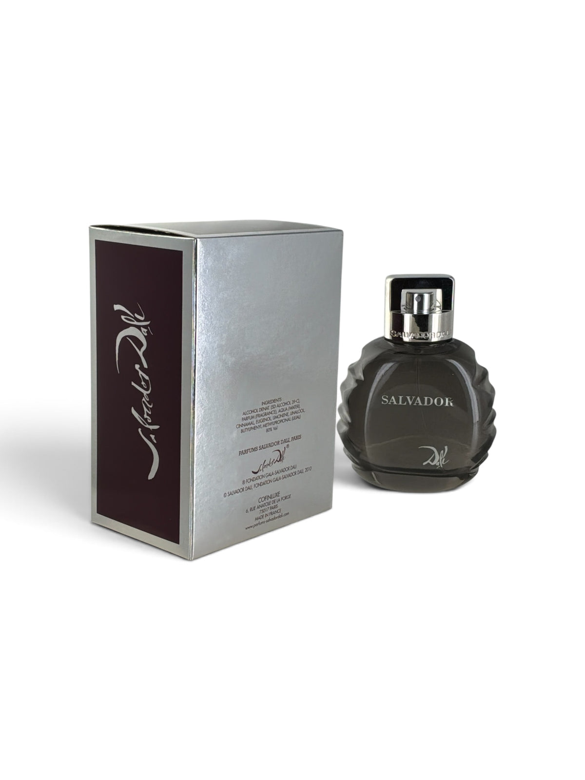 "Salvador Dali Salvador 2010 men's cologne box, Michel Almairac fragrance packaging"