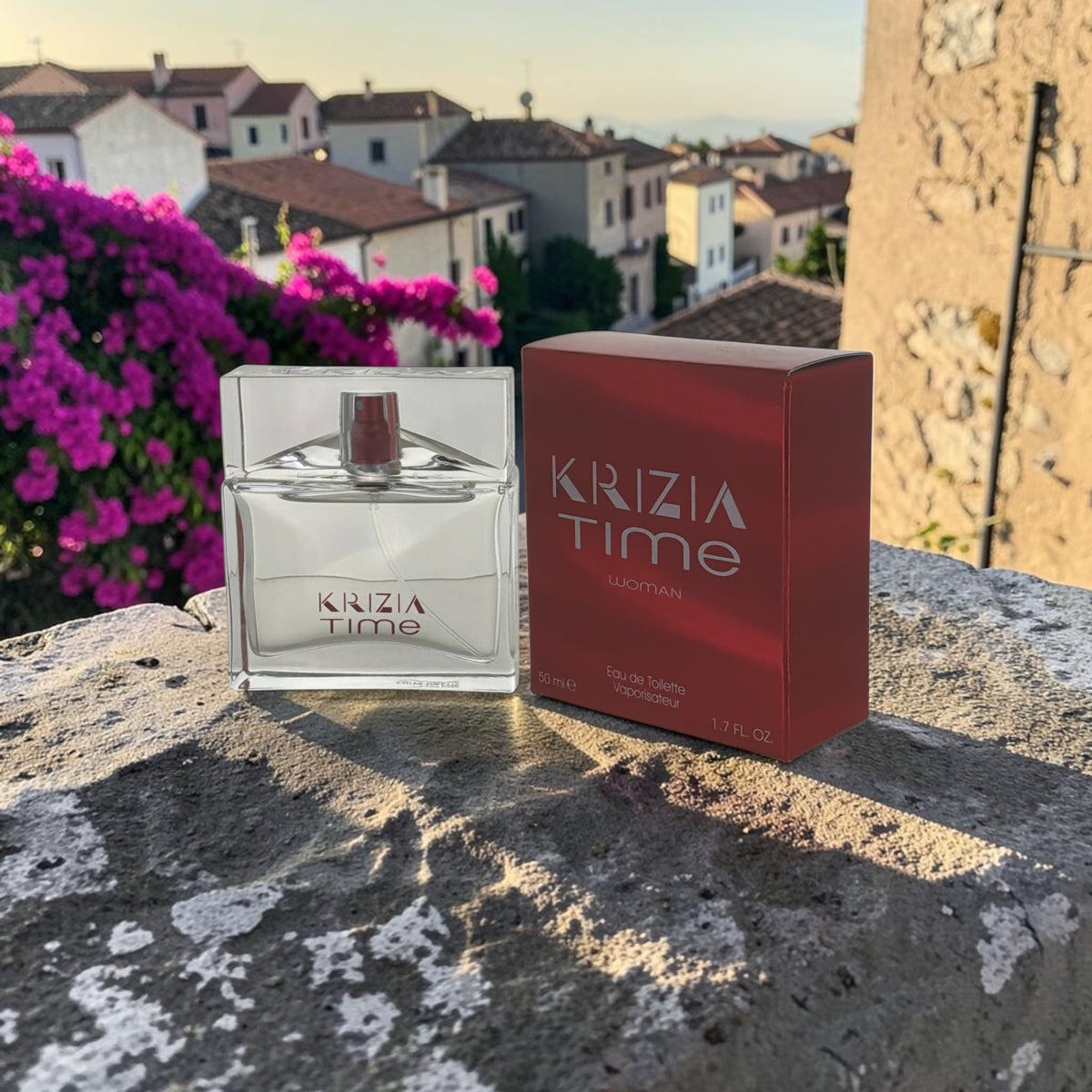 "Krizia Time women's perfume box, hard to find Italian designer packaging"