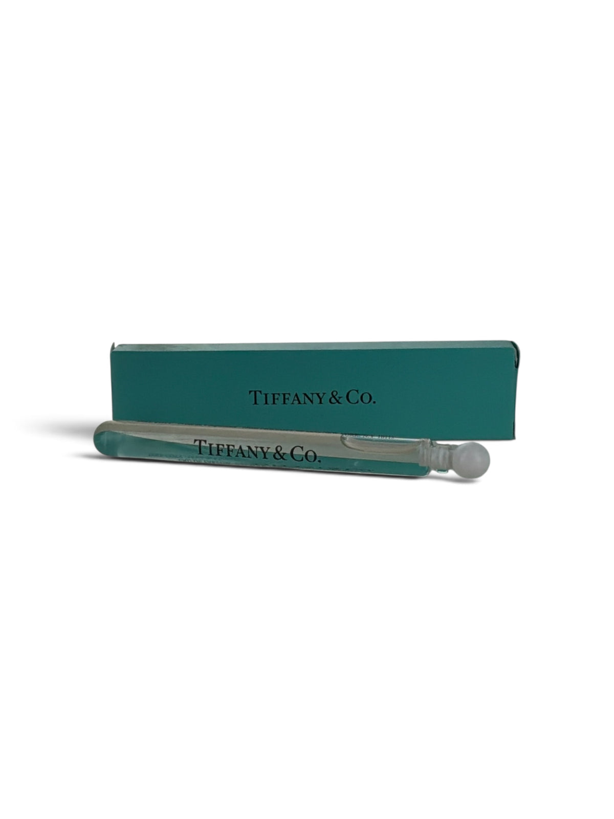 "Tiffany & Co 0.17 oz eau de parfum mini bottle, collectible display packaging"