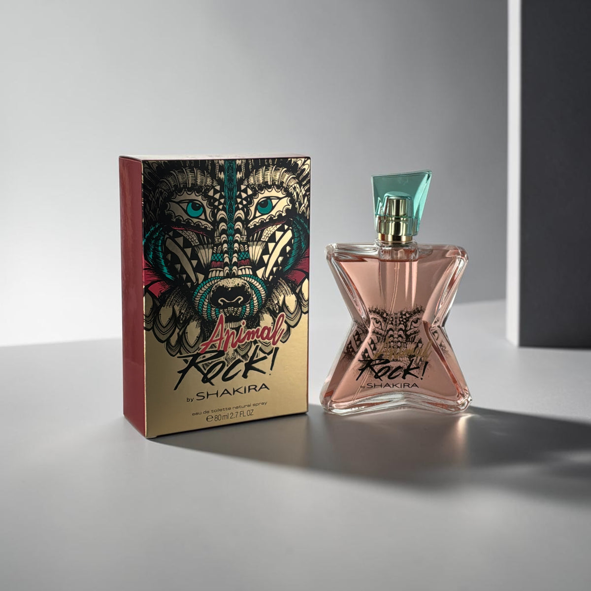 "Animal Rock perfume, bold Shakira fragrance with red currant and jasmine"