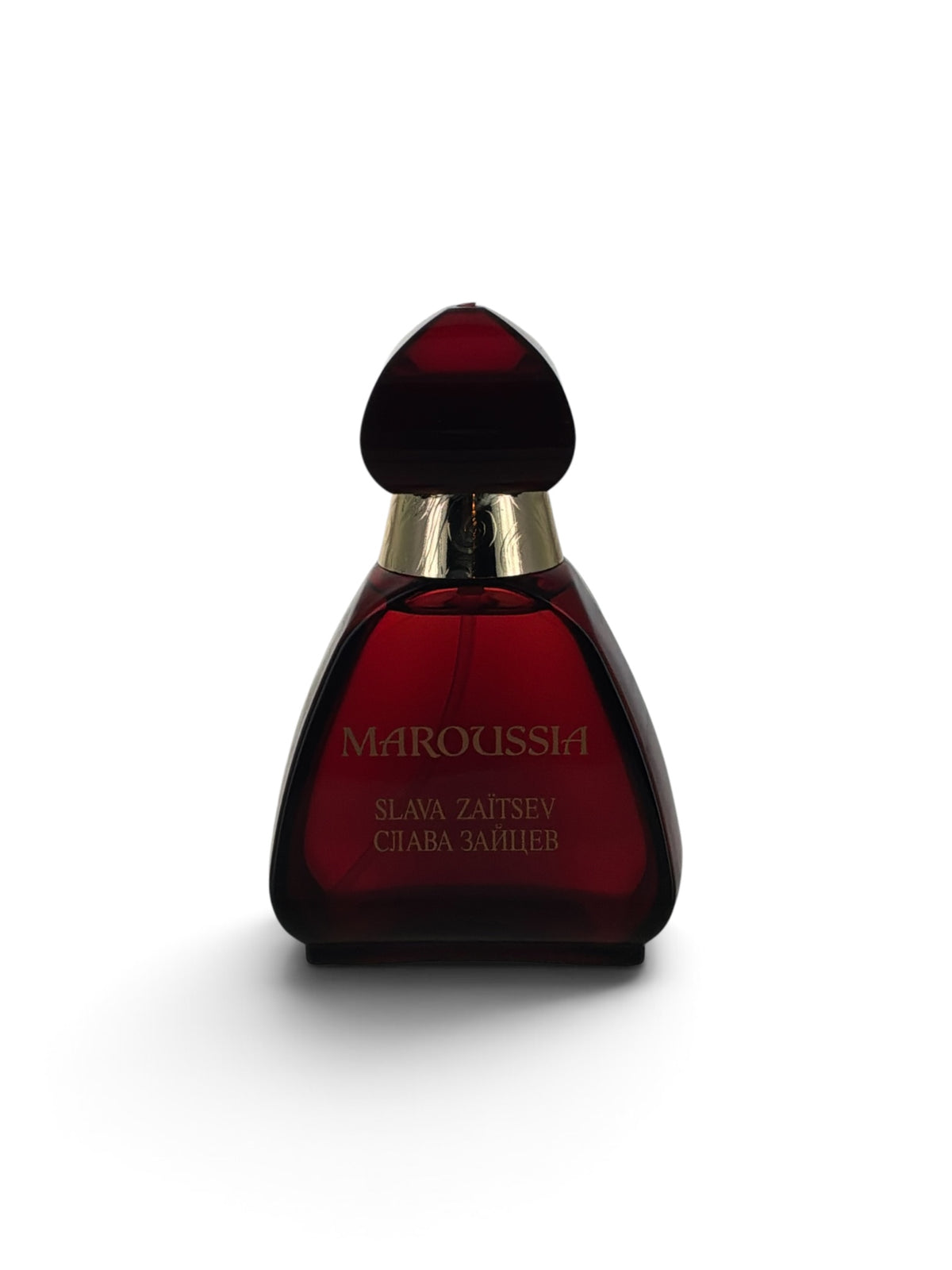 "Slava Zaitsev Maroussia women's perfume bottle, Red Dior couture heritage packaging"