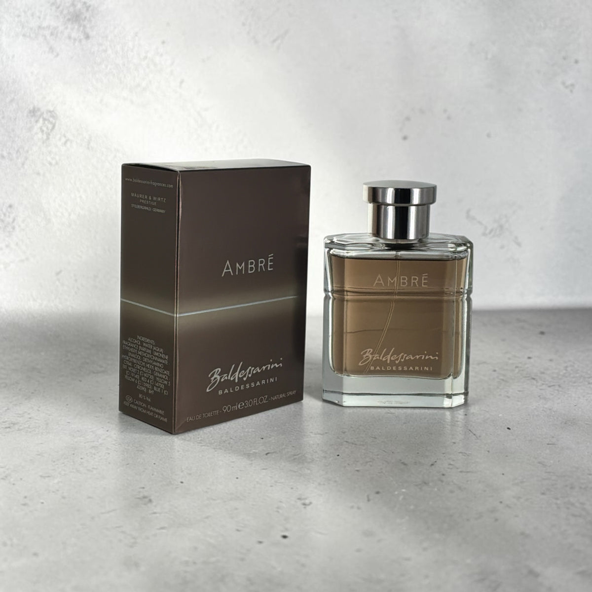 "Baldessarini Ambre 3 oz eau de toilette bottle for men"