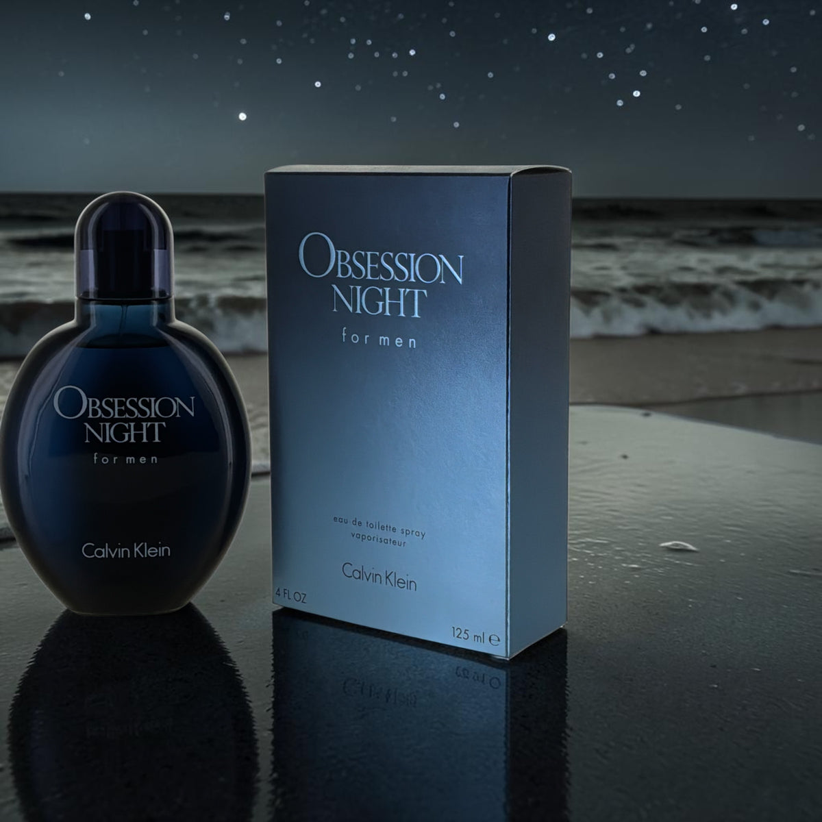 "Obsession Night cologne, discontinued Calvin Klein scent with vanilla and vetiver"