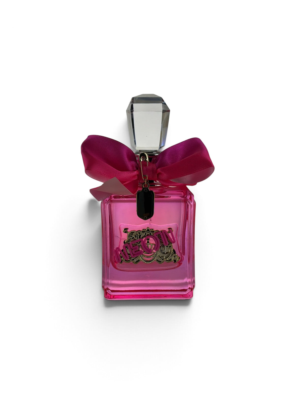 "Juicy Couture Viva La Juicy Neon 3.4 oz eau de parfum, bold pink bottle with charm"