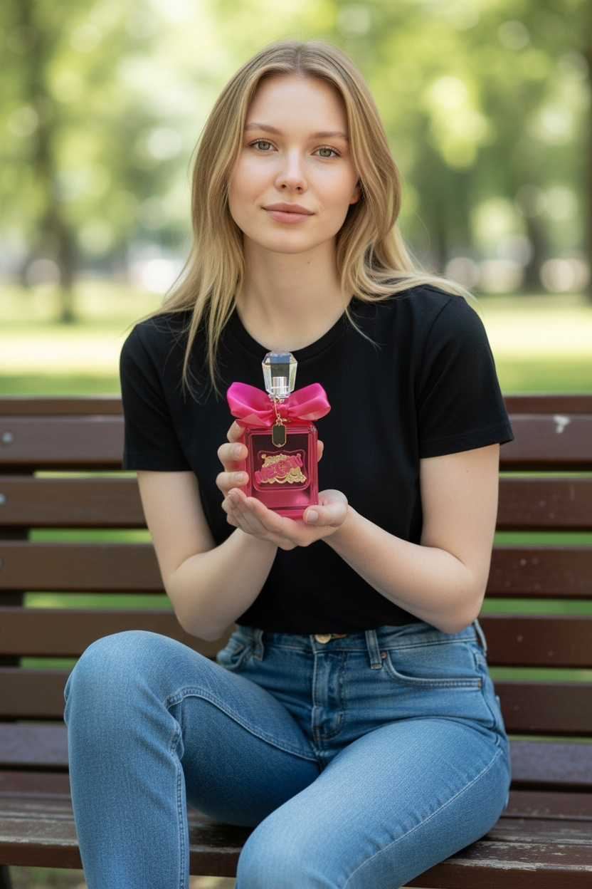 "Viva La Juicy Neon Juicy Couture affordable limited edition perfume, musk notes for women"