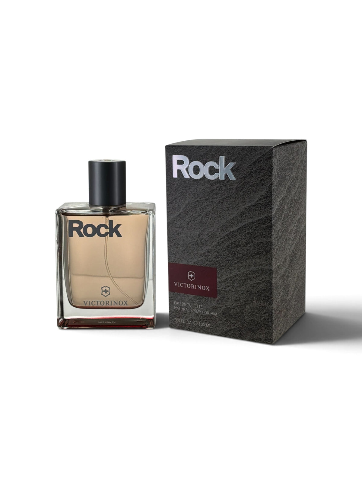 "Swiss Army Rock cologne by Victorinox for men, 3.4 oz Eau de Toilette spray bottle with box"